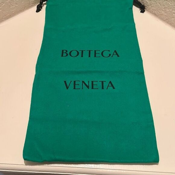Bottega Veneta 8x16 Rectangular Dust Bag Emerald Green Logo Front Travel Storage - Picture 1 of 7